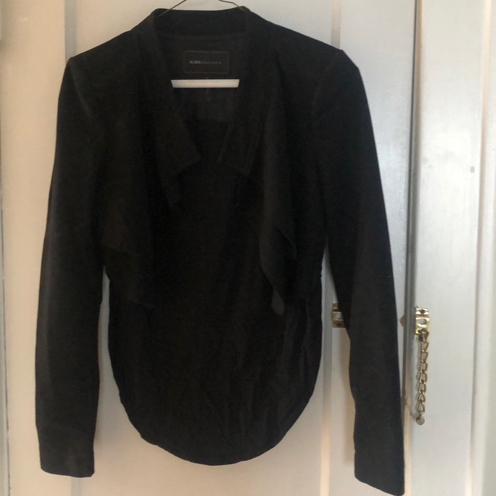 BCBG Norton Contrast Back Draped Jacket